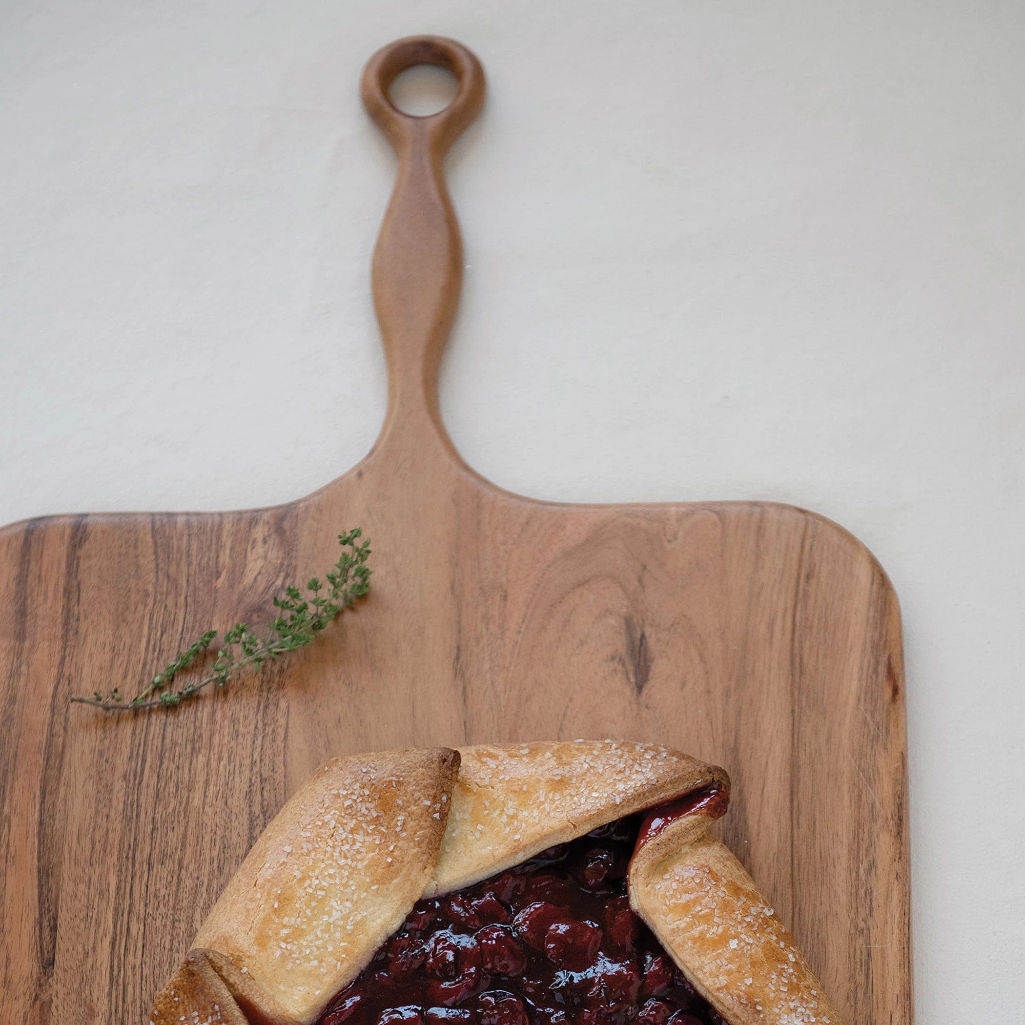 Creative Co-op Creative Co-op Acacia Wood Cheese/Cutting Board with Handle - Little Miss Muffin Children & Home