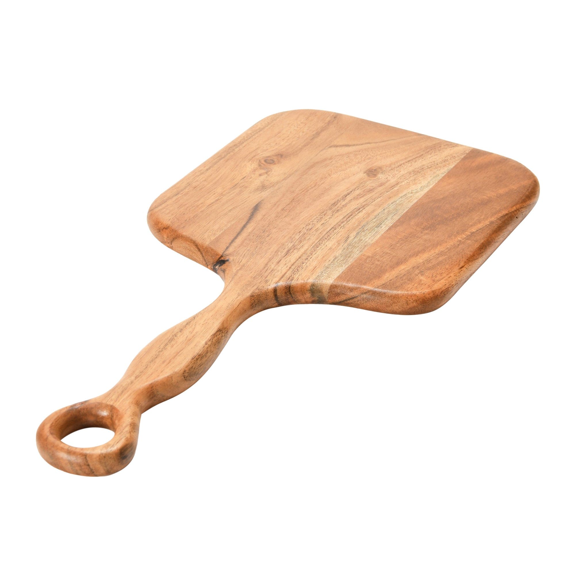 Creative Co-op Creative Co-op Acacia Wood Cheese Cutting Board with Handle - Little Miss Muffin Children & Home