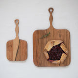 Creative Co-op Creative Co-op Acacia Wood Cheese Cutting Board with Handle - Little Miss Muffin Children & Home