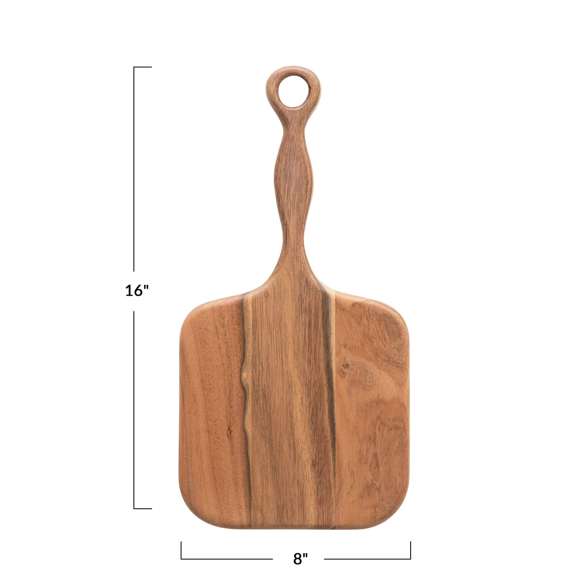 Creative Co-op Creative Co-op Acacia Wood Cheese Cutting Board with Handle - Little Miss Muffin Children & Home