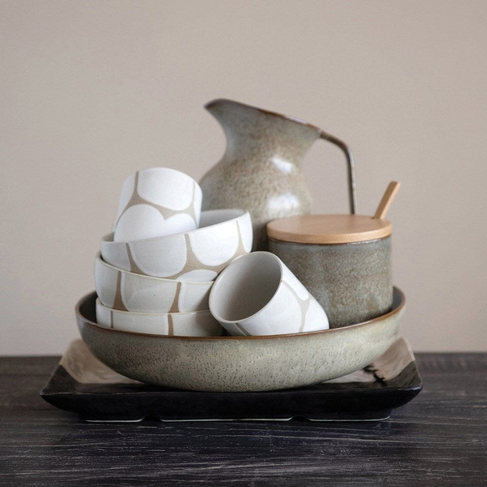 Creative Co-Op Creative Co-op Hand Painted Stoneware Cup - Little Miss Muffin Children & Home