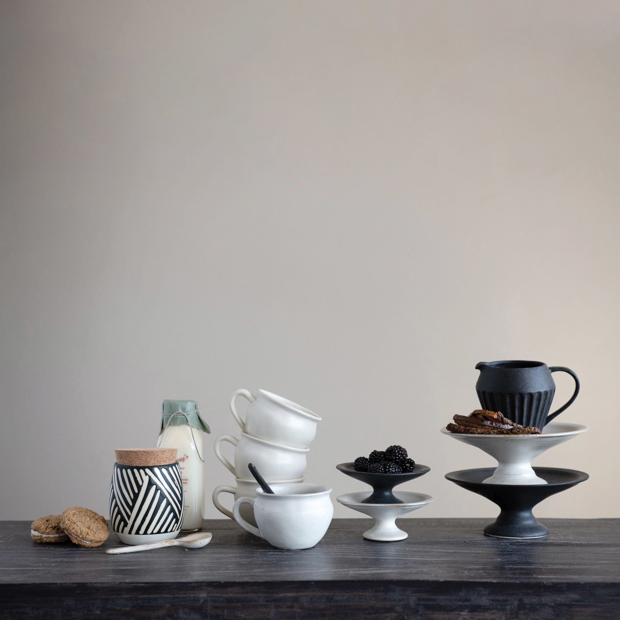 Creative Co-op Creative Co-op Stoneware Glazed Creamer Pitcher - Little Miss Muffin Children & Home