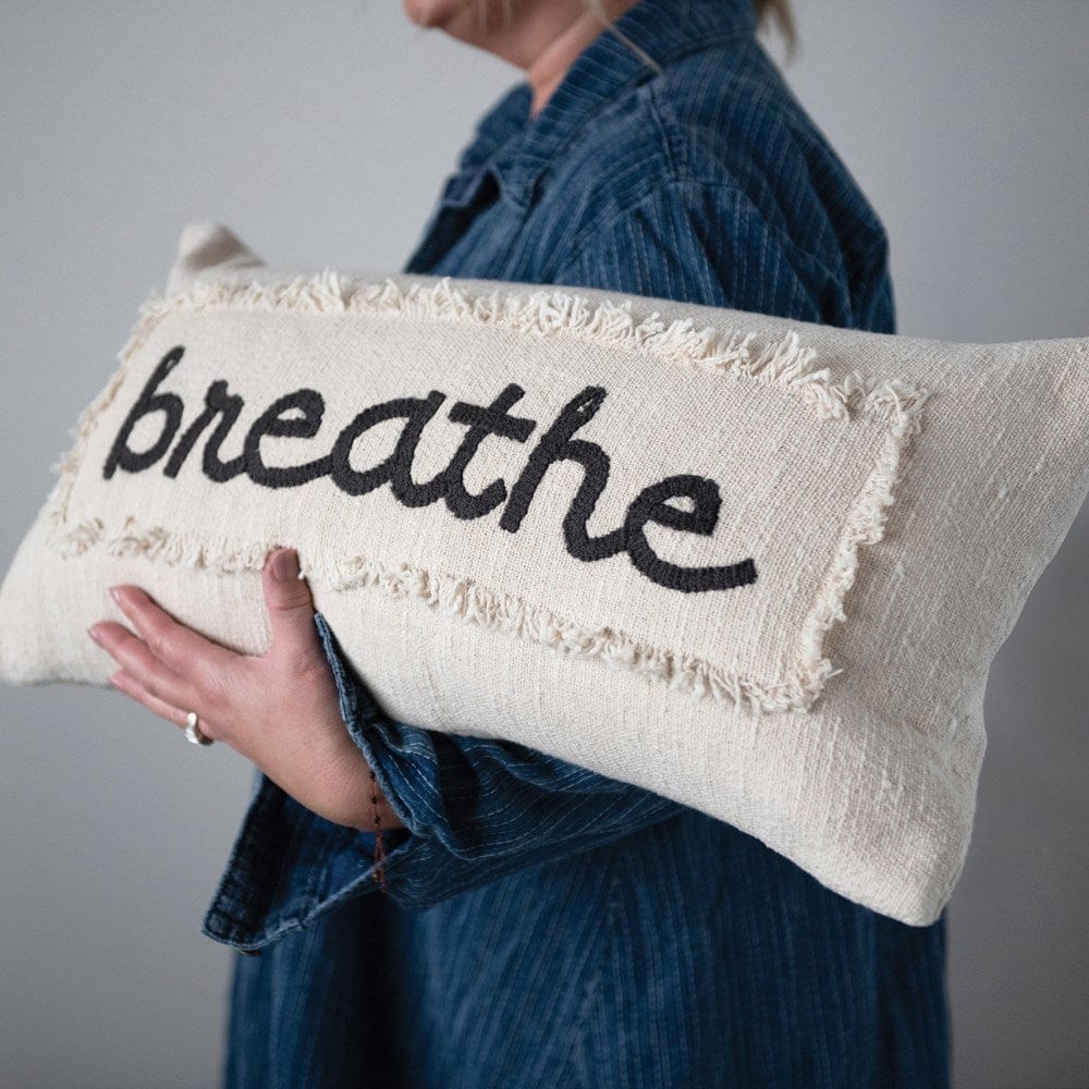 Creative Co-Op Creative Co-op Breathe Fringe Pillow - Little Miss Muffin Children & Home