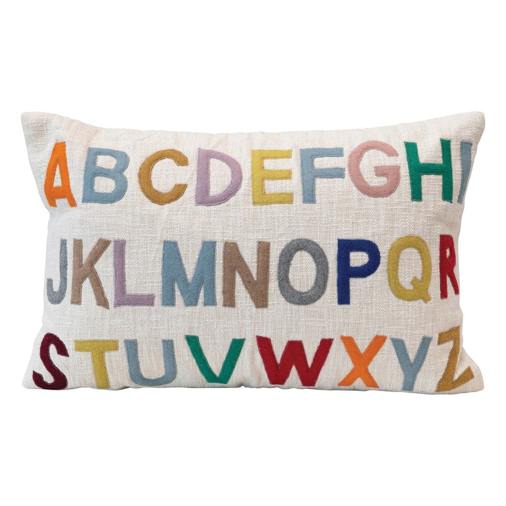 Creative Co-Op Creative Co-op ABCs Cotton Pillow - Little Miss Muffin Children & Home