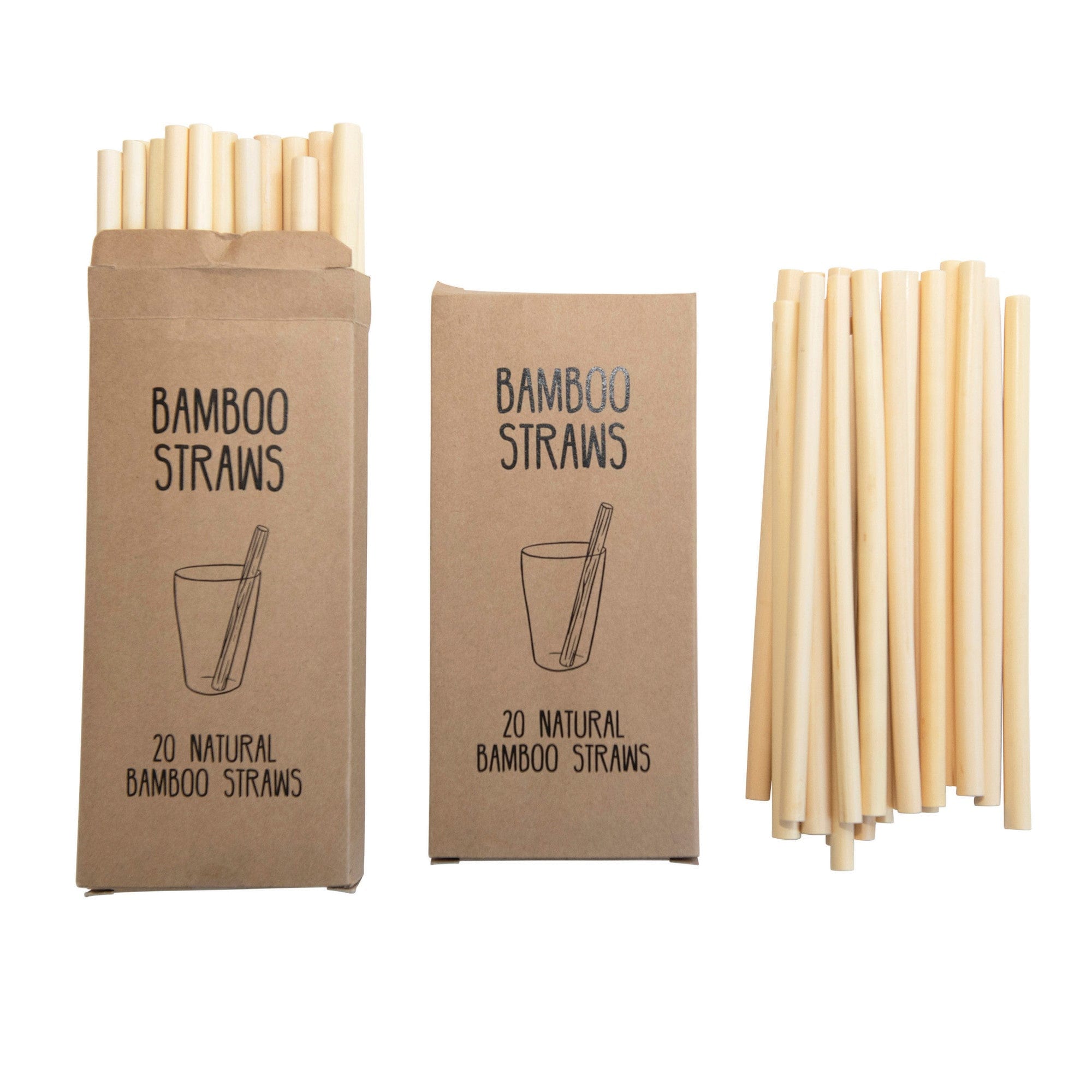 Creative Co-op Creative Co-op Bamboo Single Use Drinking Straws (Set 20) - Little Miss Muffin Children & Home