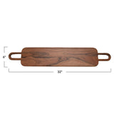 Creative Co-op Creative Co-op Acacia Wood Double Handle Cutting Board - Little Miss Muffin Children & Home