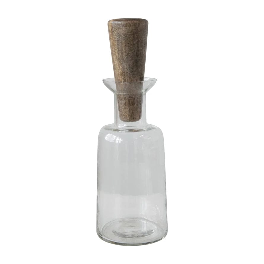 Creative Co-op Creative Co-op Glass Decanter with Mango Wood Stopper - Little Miss Muffin Children & Home