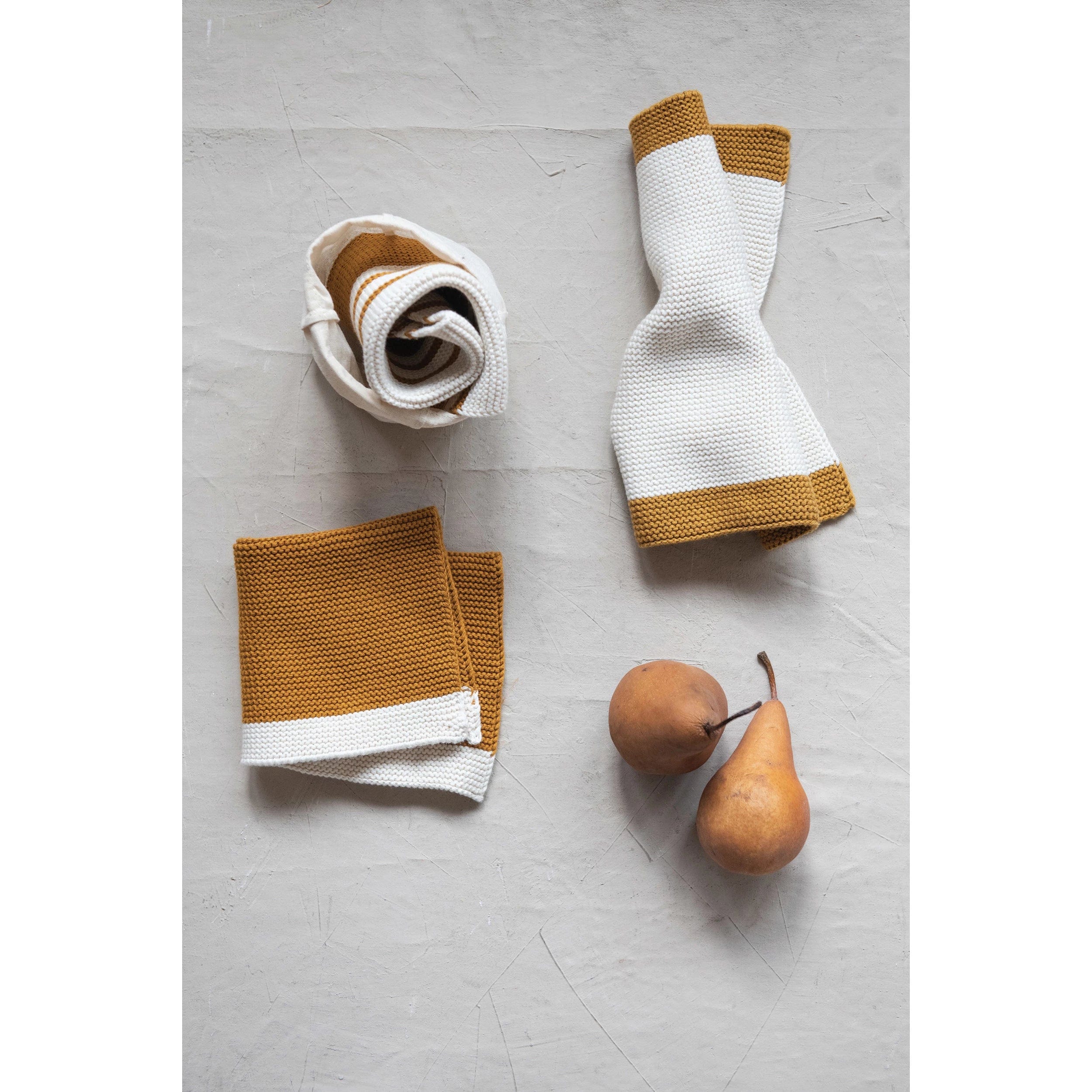 Creative Co-op Creative Co-op Square Cotton Dish Cloths Set of 3 - Little Miss Muffin Children & Home