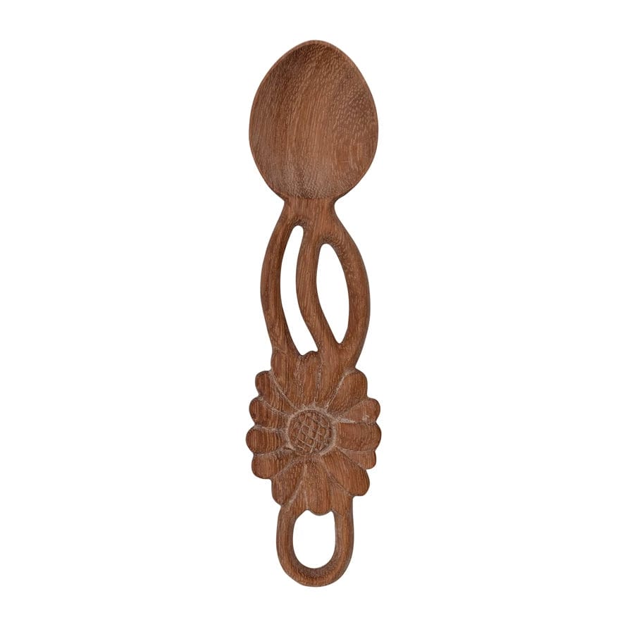 Creative Co-op Creative Co-op Doussie Wood Spoon with Flower Handle - Little Miss Muffin Children & Home