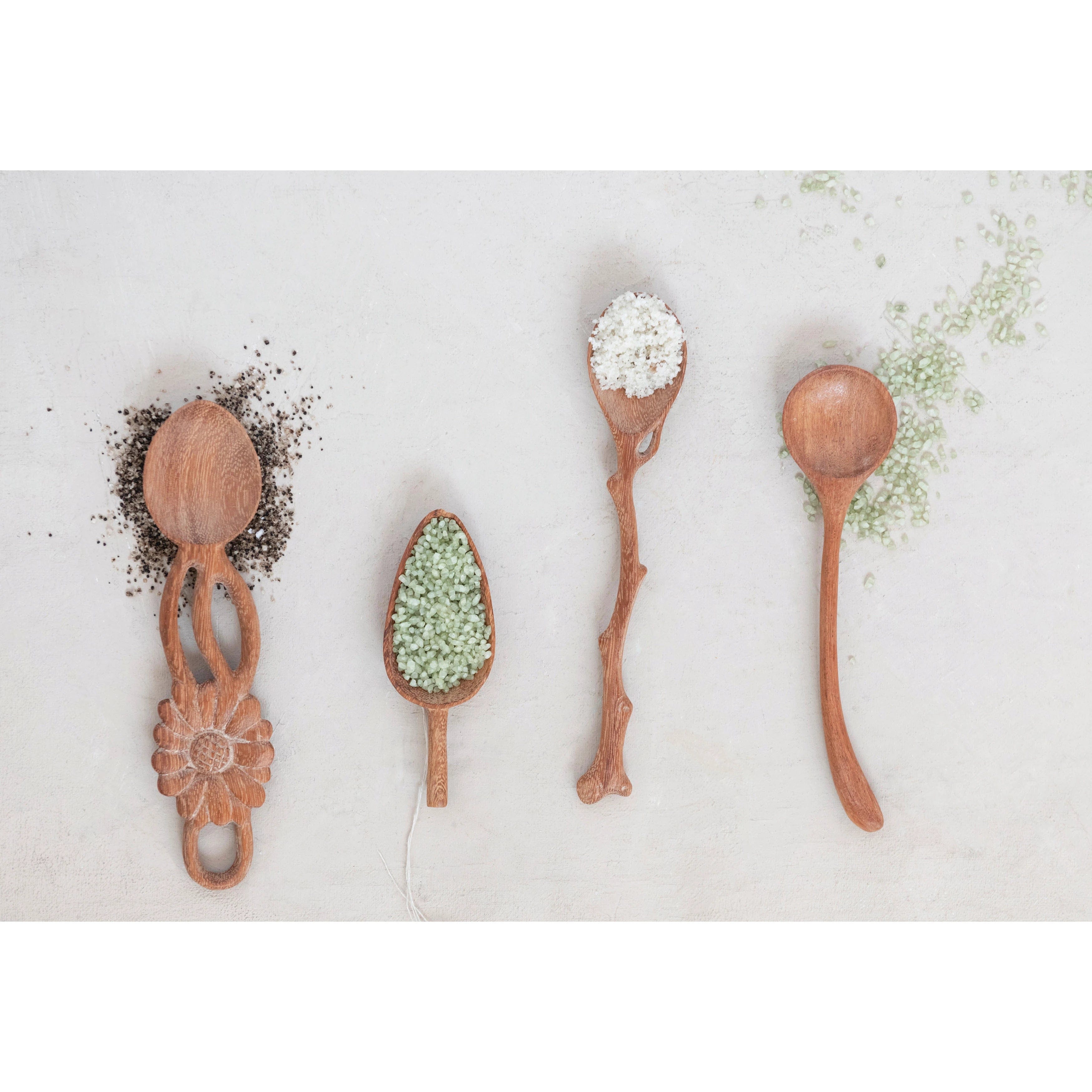 Creative Co-op Creative Co-op Doussie Wood Spoon with Flower Handle - Little Miss Muffin Children & Home