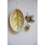 Creative Co-op Creative Co-op Hand-Painted Mango Wood Leaf Bowl - Little Miss Muffin Children & Home