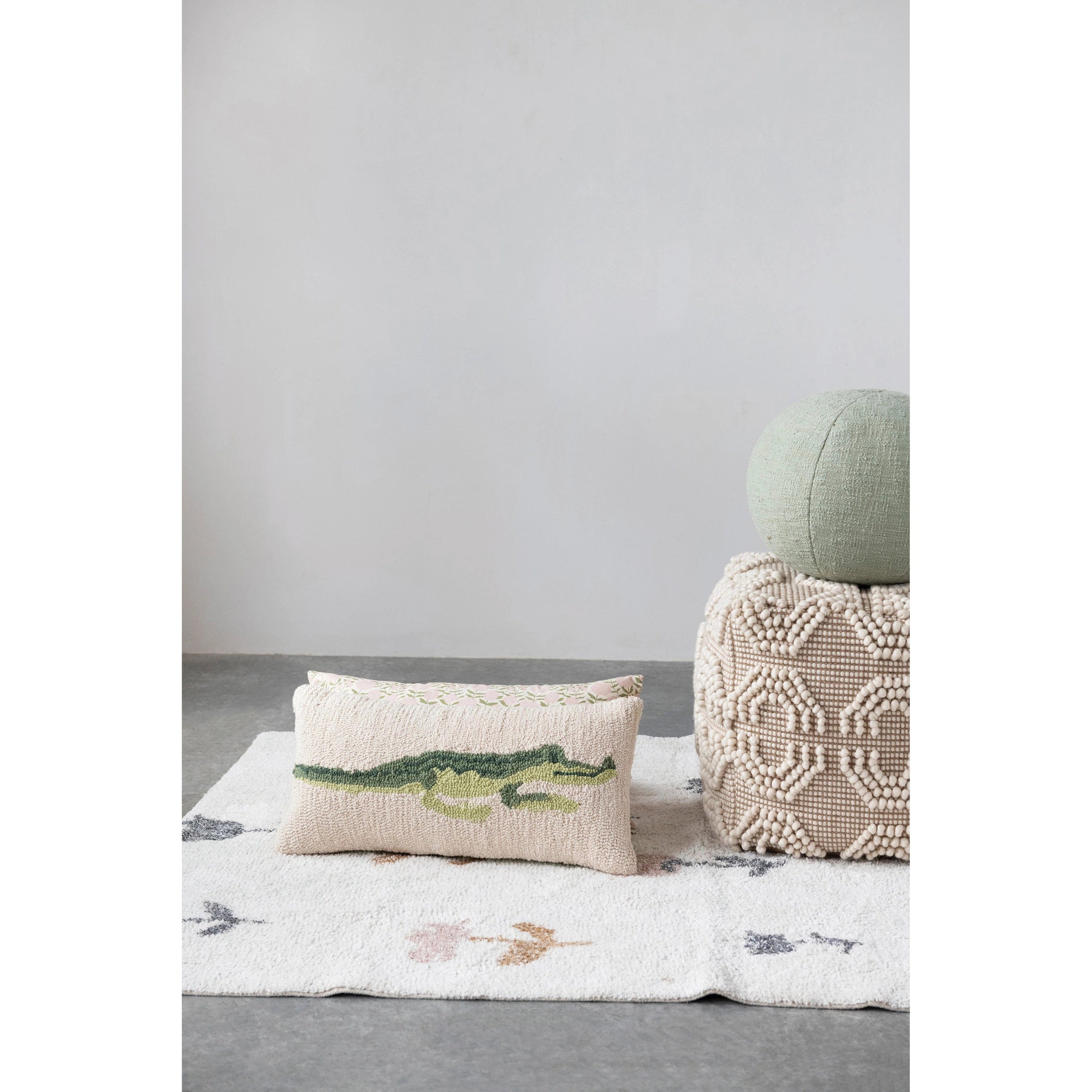 Creative Co-op Creative Co-op Cotton Alligator Pillow - Little Miss Muffin Children & Home