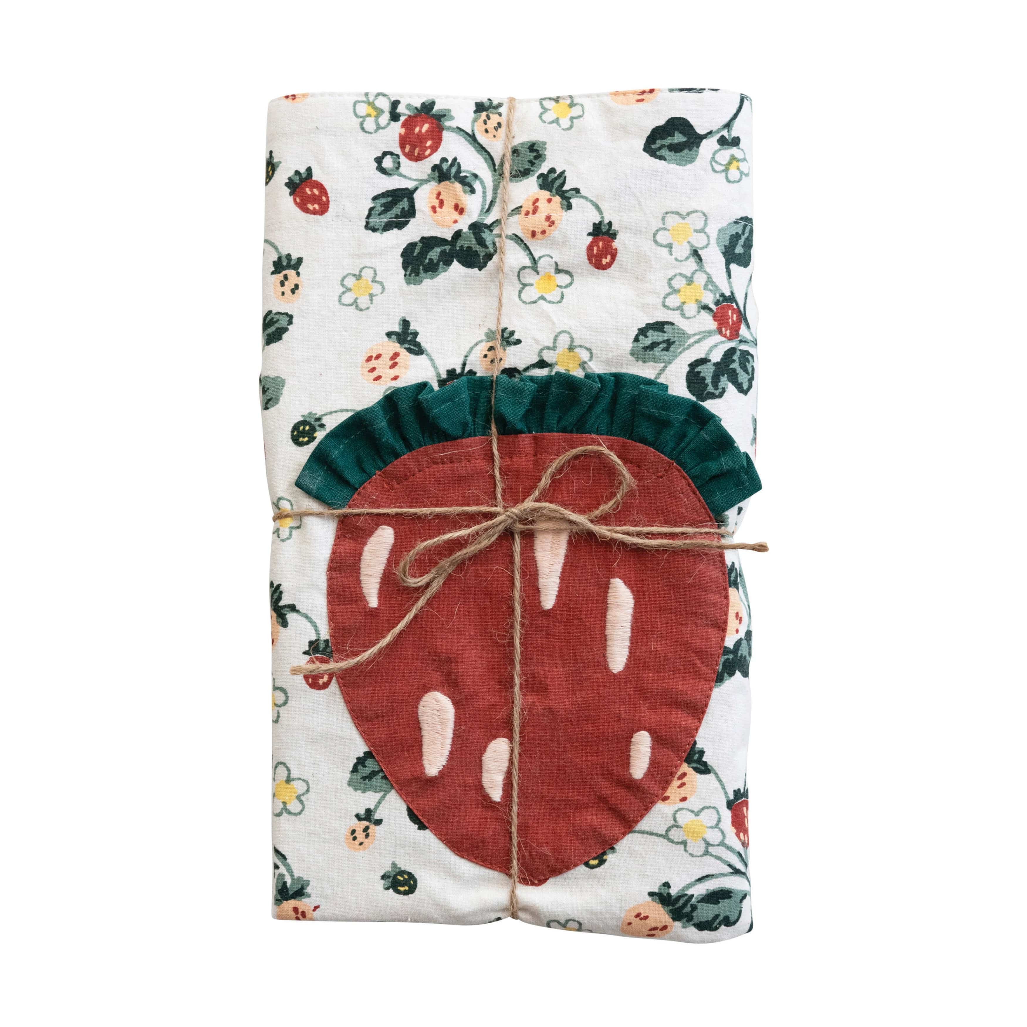 Creative Co-op Creative Co-op Cotton Strawberry Apron - Little Miss Muffin Children & Home