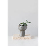 Creative Co-op Creative Co-op Stoneware Planter with Face - Little Miss Muffin Children & Home