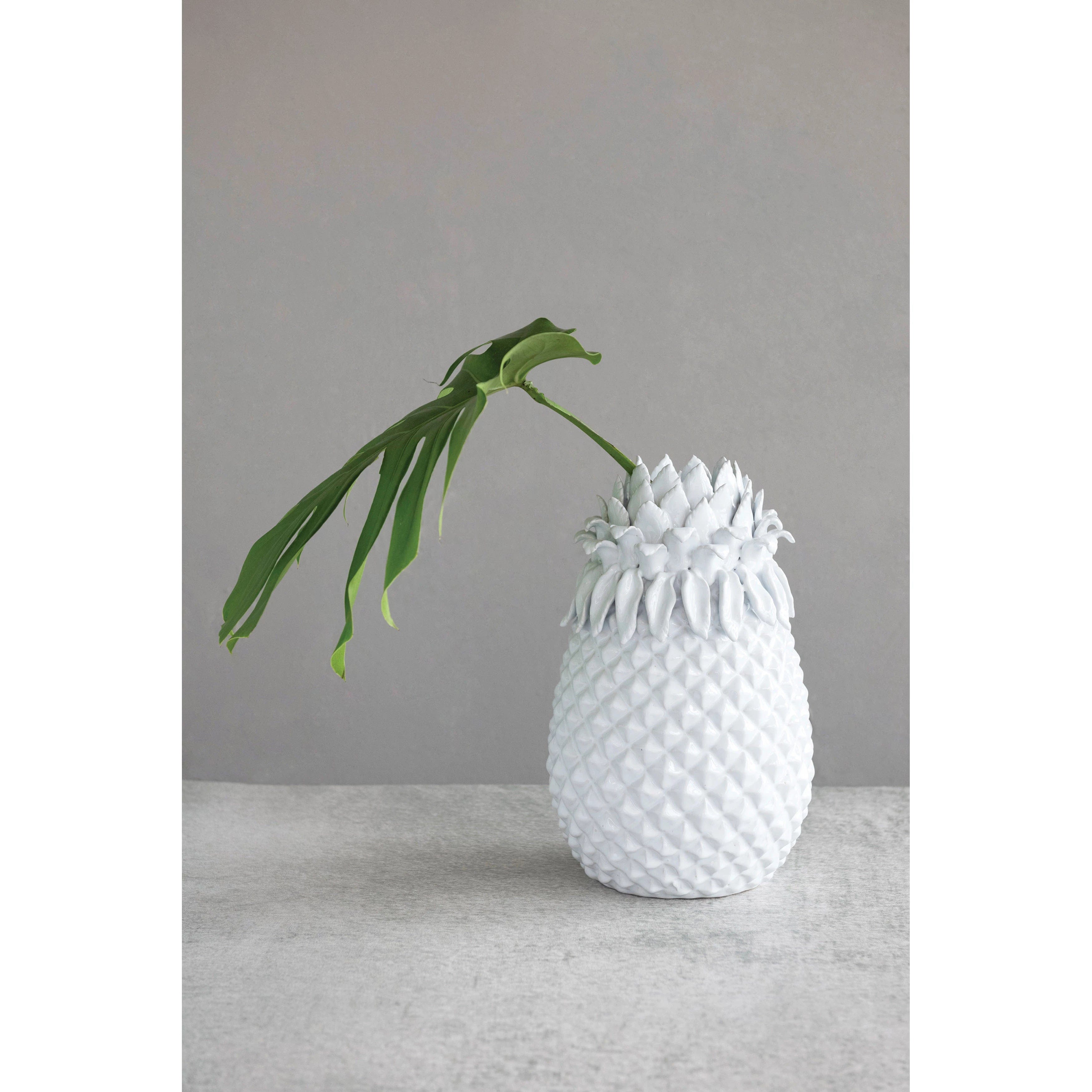 Creative Co-op Creative Co-op Round Stoneware Pineapple Vase - Little Miss Muffin Children & Home