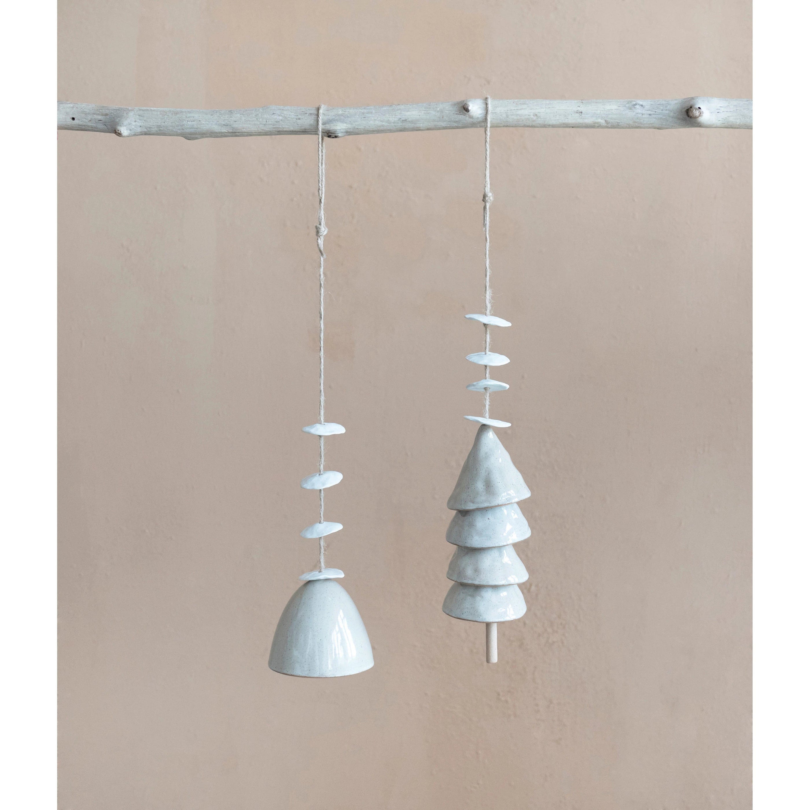 Creative Co-op Creative Co-op Hanging StonewareBell - Little Miss Muffin Children & Home