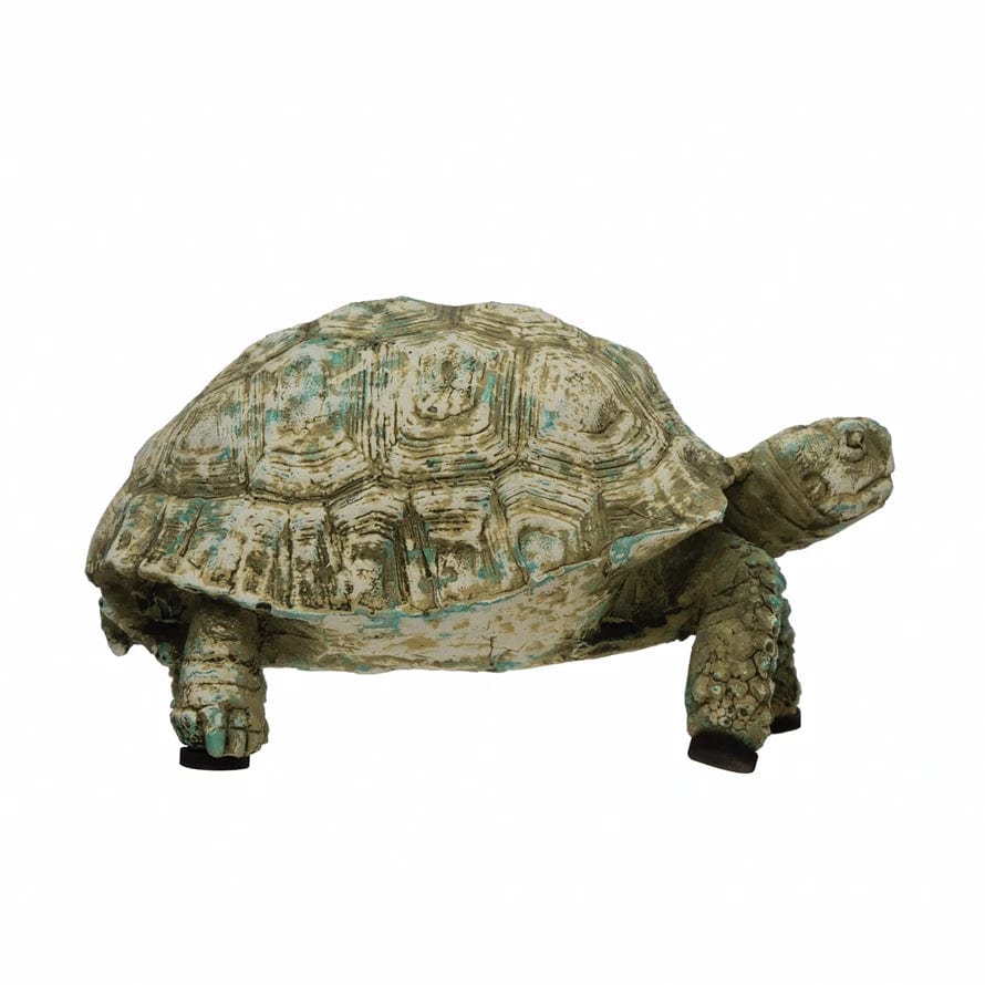 Creative Co-op Creative Co-op Resin Turtle, Distressed Verdigris - Little Miss Muffin Children & Home