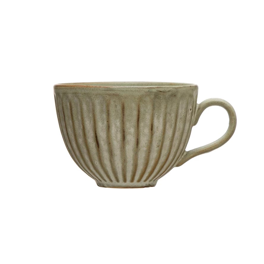 Creative Co-op Creative Co-op Stoneware Pleated Mug - Little Miss Muffin Children & Home