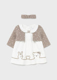Mayoral Mayoral Dress, Cardigan & Headband Set for Baby Girl - Little Miss Muffin Children & Home