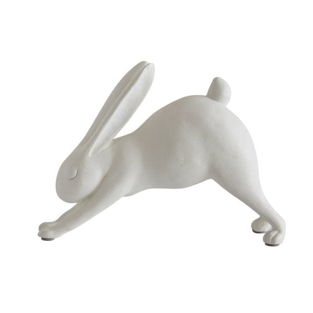 Creative Co-Op Creative Co-Op White Resin Downward Dog Yoga Rabbit Figurine - Little Miss Muffin Children & Home