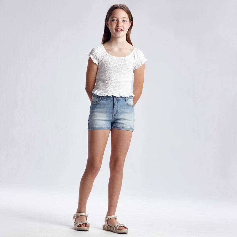 Mayoral Girl'S Ecofriends Denim Shorts Little Miss Muffin