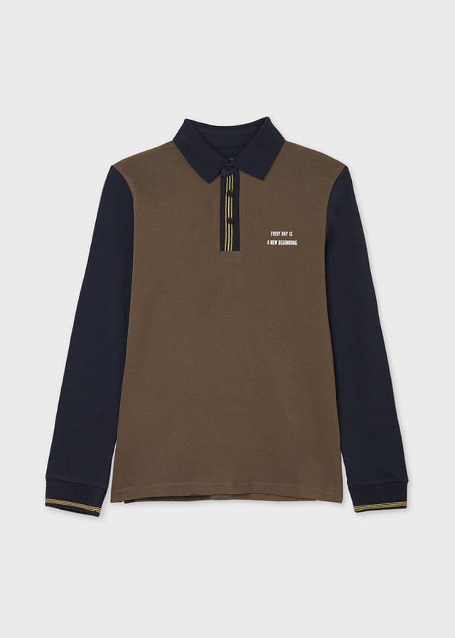 Mayoral Mayoral Ecofriends Long Sleeve Polo Shirt - Little Miss Muffin Children & Home