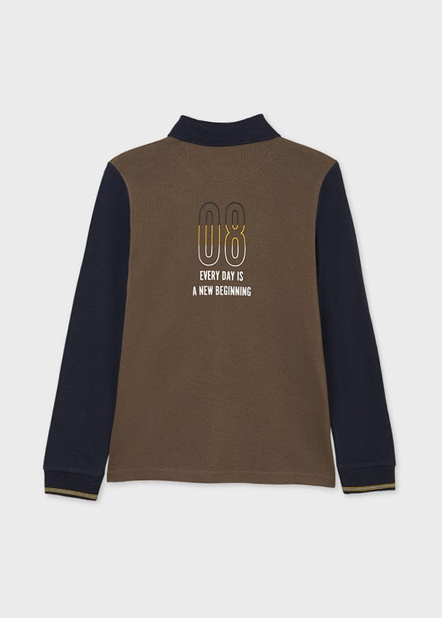 Mayoral Mayoral Ecofriends Long Sleeve Polo Shirt - Little Miss Muffin Children & Home