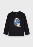 Mayoral Mayoral Ecofriends Long Sleeve Black Space Tee - Little Miss Muffin Children & Home