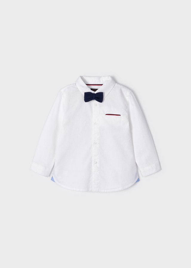 MAY - Mayoral Usa Inc Mayoral Longsleeve Dress Shirt with Bow Tie - Little Miss Muffin Children & Home