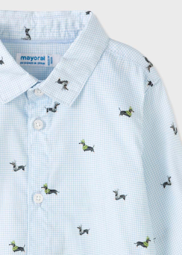 Mayoral Mayoral Ecofriends Long Sleeve Button Down Shirt - Little Miss Muffin Children & Home