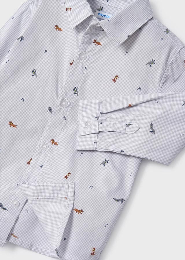 MAY - Mayoral Usa Inc Mayoral Printed Long Sleeve Shirt - Little Miss Muffin Children & Home