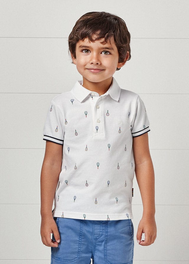 Mayoral Mayoral Printed Short Sleeve Polo Shirt - Little Miss Muffin Children & Home