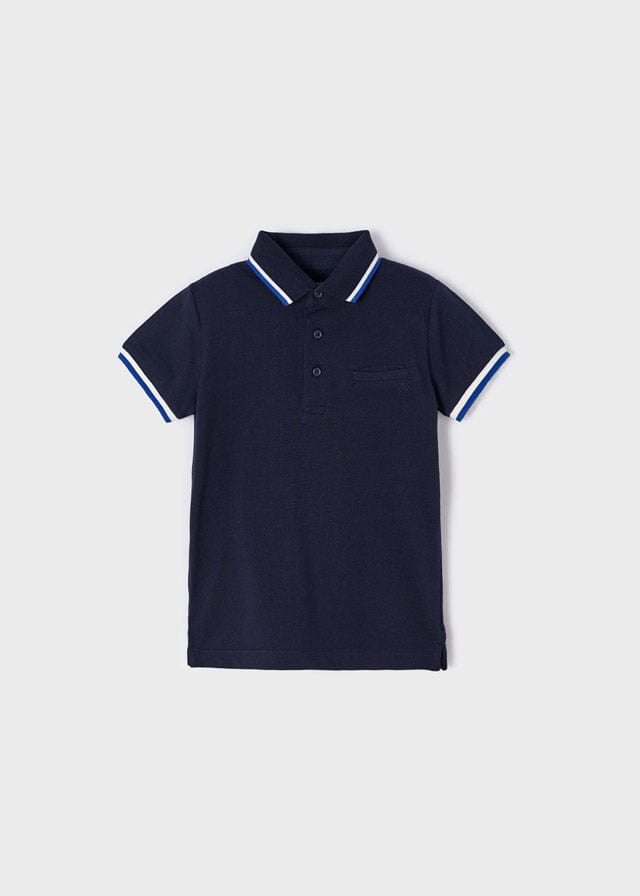 Mayoral Mayoral Short Sleeve Navy Polo Shirt - Little Miss Muffin Children & Home