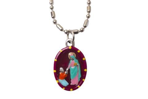 Saints for Sinners Saints for Sinners St. Elizabeth of Hungary Hand Painted Medallion - Little Miss Muffin Children & Home