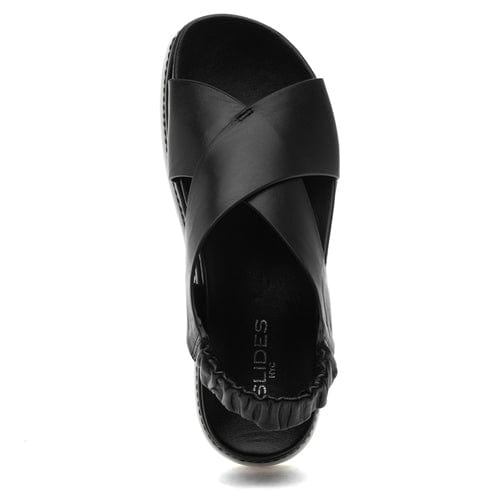 Black Leather Multi Strap Single Toed Sandals for Men - Mardi Gras