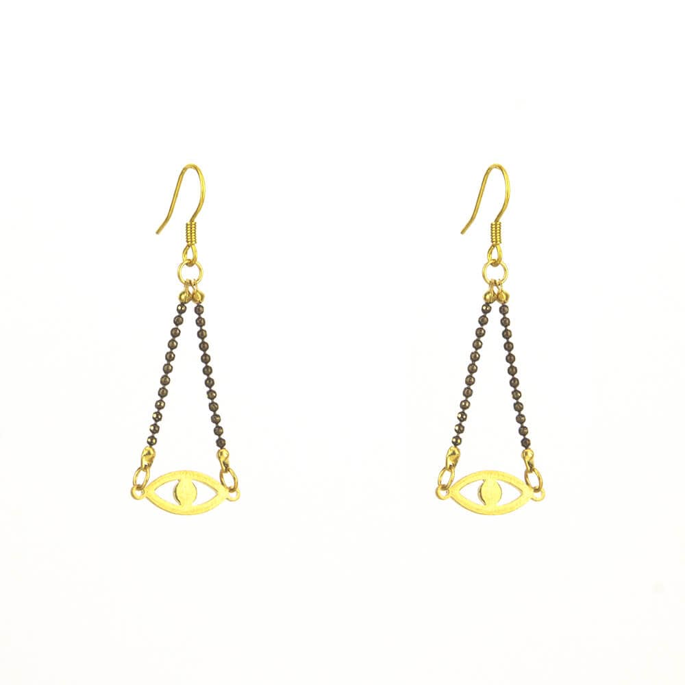 Santore Jewelry Santore Jewelry Evil Eye Chain Earring - Little Miss Muffin Children & Home