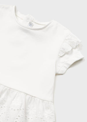 Mayoral Usa Inc Mayoral Short Sleeve Shirt with Eyelet Trim - Little Miss Muffin Children & Home