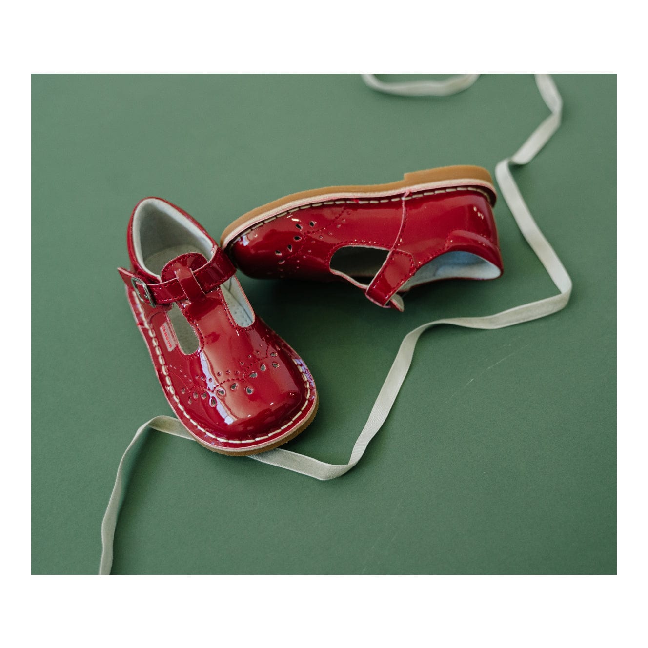 L'Amour Shoes L'Amour Ruthie Stiched Mary Jane Patent - Little Miss Muffin Children & Home