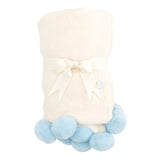 Elegant Baby Elegant Baby Blanket Blue Poms 89246 - Little Miss Muffin Children & Home