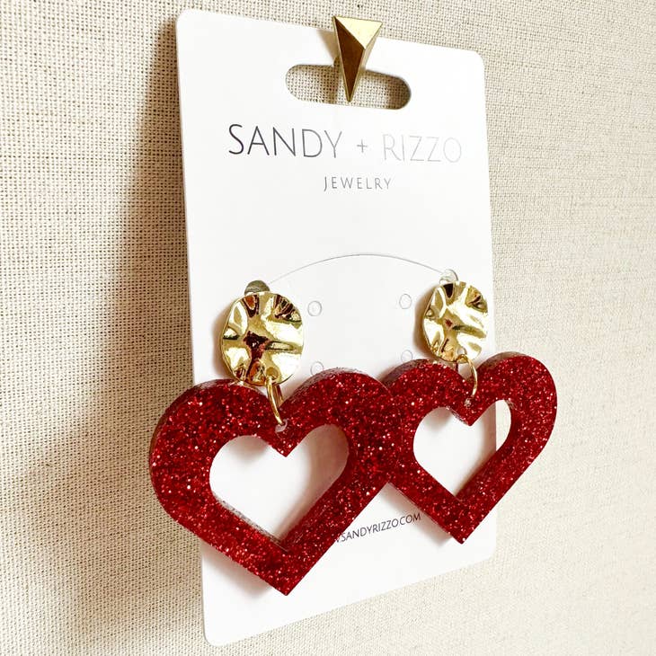 Sandy + Rizzo Sandy + Rizzo Love Hearts Earrings - Little Miss Muffin Children & Home