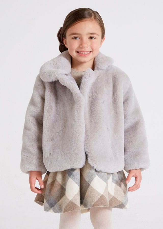 MAY - Mayoral Usa Inc Mayoral Faux Fur Coat - Little Miss Muffin Children & Home