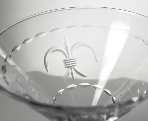 Rolf Glass Rolf Glass Fleur De Lis Martini Glass - Little Miss Muffin Children & Home