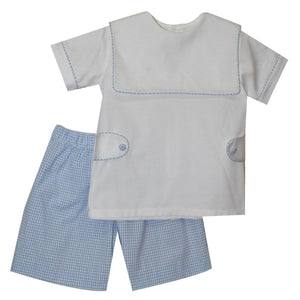 Vive La Fete Vive La Fete Check Seersucker 2 Piece Boys Short Set - Little Miss Muffin Children & Home