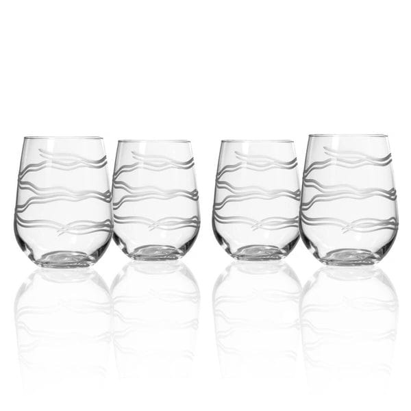 Rolf Glass Rolf Glass Good Vibrations Stemless Wine Glass - Little Miss Muffin Children & Home