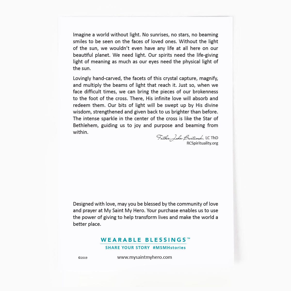 My Saint My Hero My Saint My Hero Guiding Light Crystal Cross Necklace - Little Miss Muffin Children & Home