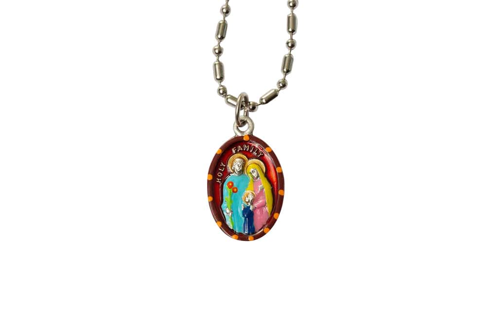 Saints For Sinners Saints For Sinners The Holy Family Hand Painted Medal - Little Miss Muffin Children & Home