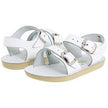 Double strap Saltwater Sea Wee Sandals in white, for babies and toddlers, available at Little Miss Muffin Children & Home.
