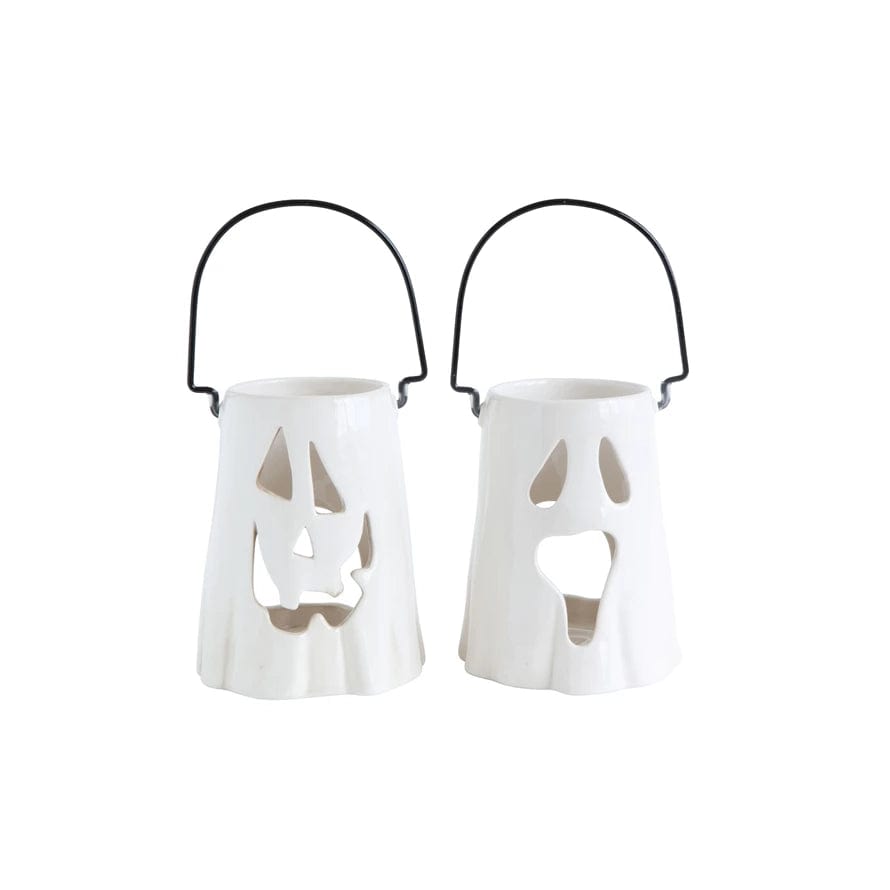 CCO - Creative Co-op Creative Co-op Ceramic Ghost Lantern - Little Miss Muffin Children & Home