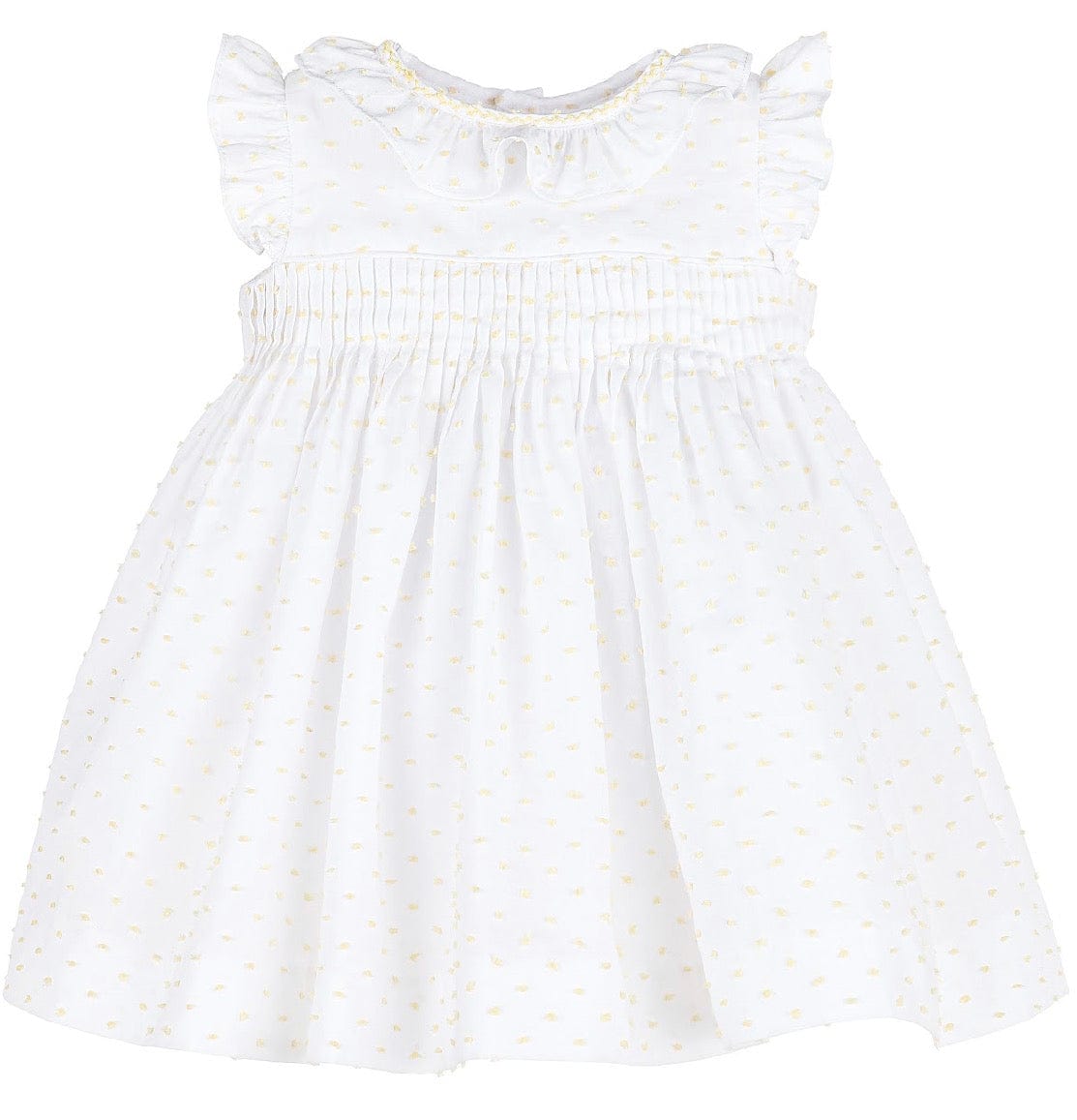 Casero & Associates Casero & Associates Lemonade Dotted Pleat Dress - Little Miss Muffin Children & Home