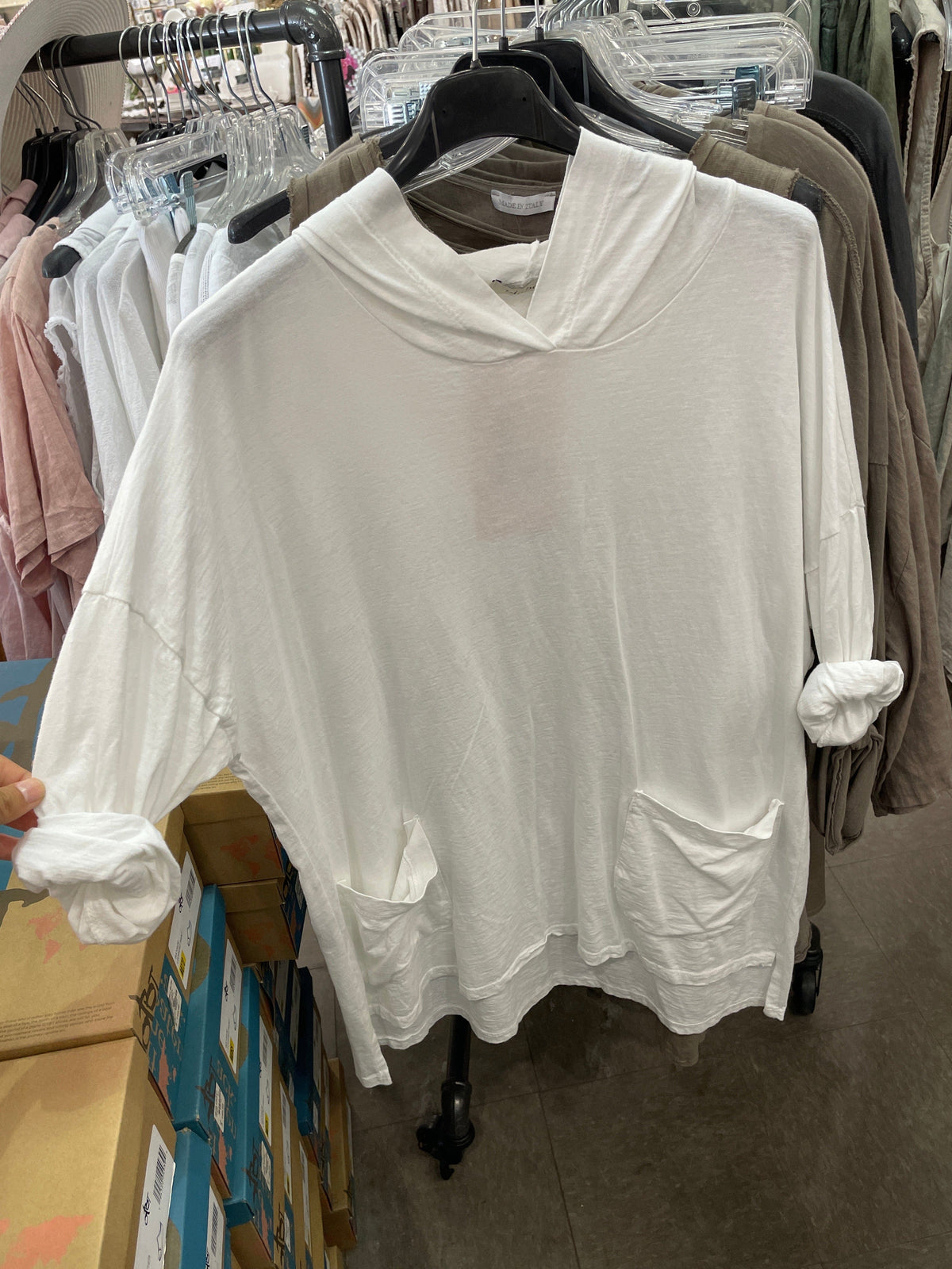 Oro Bonito Oro Bonito Cotton Knit Hooded Pullover - Little Miss Muffin Children & Home